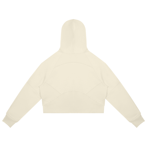 Cropped Zip-Through Hoodie