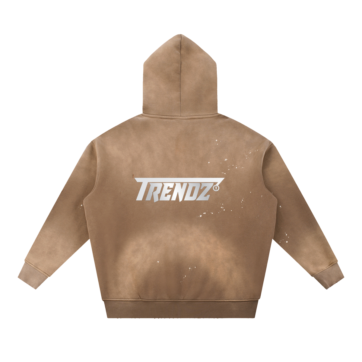 Trendz Vintage Washed Frayed Fleece Hoodie