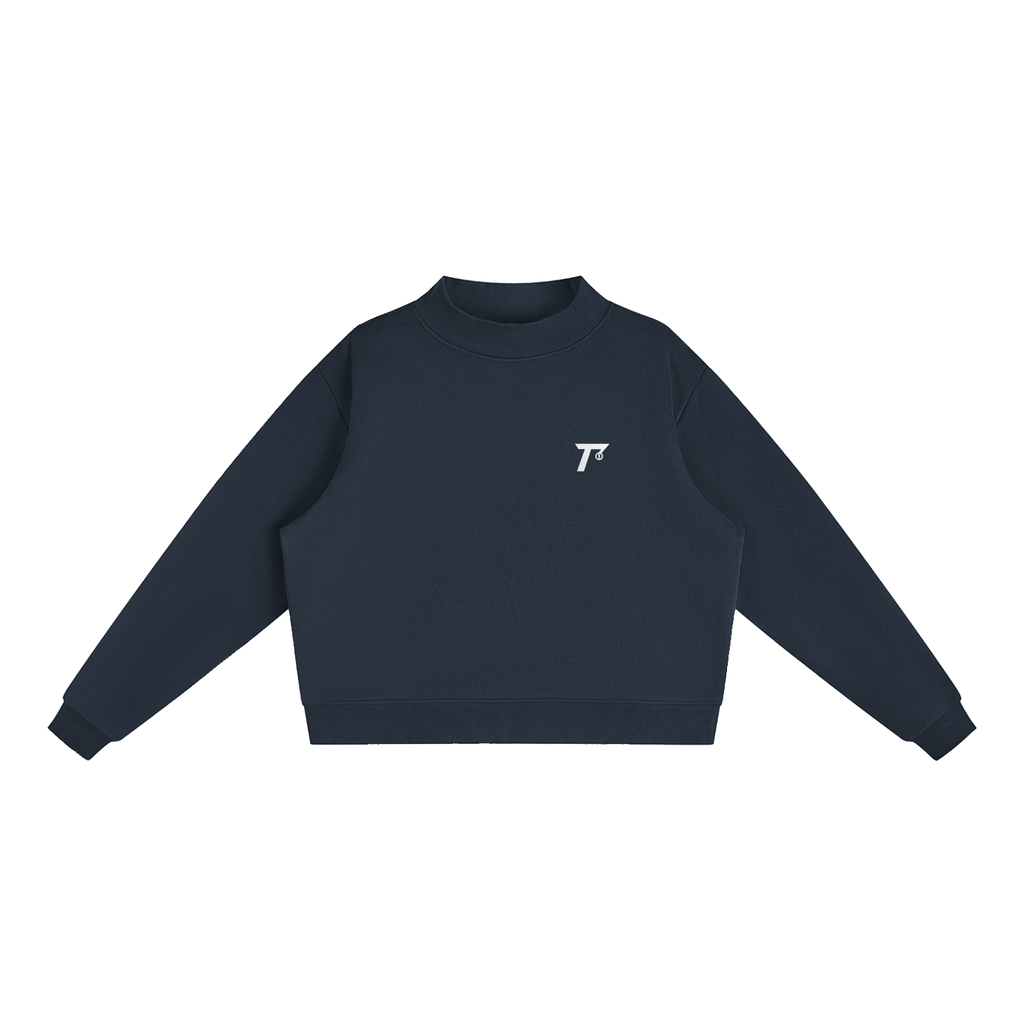Trendz Essential Fleece Mock-Neck Crew Sweatshirt