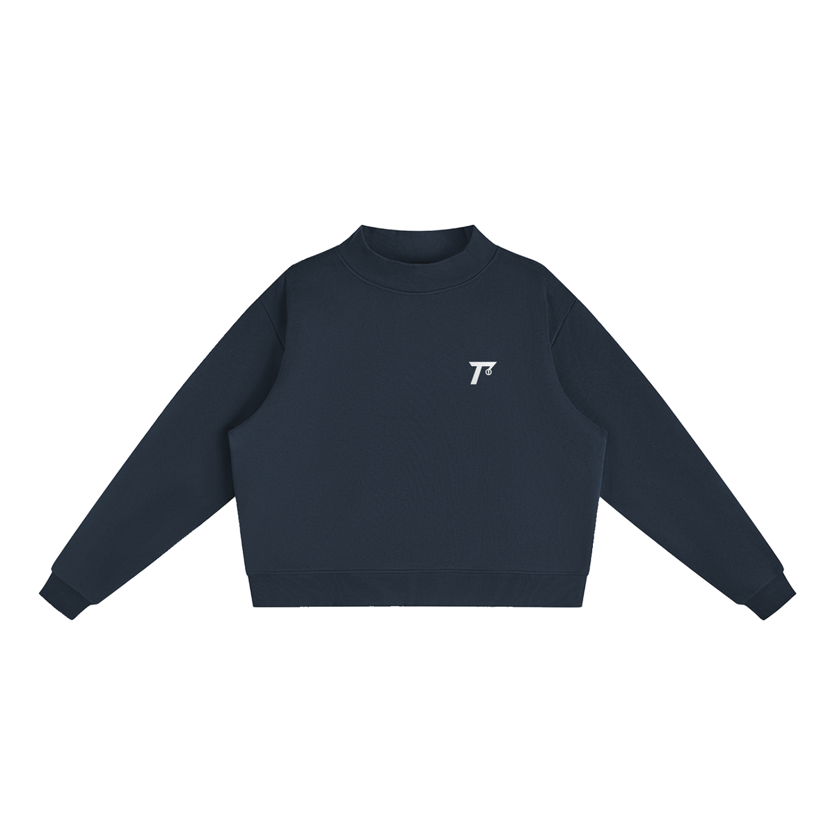 Trendz Essential Fleece Mock-Neck Crew Sweatshirt