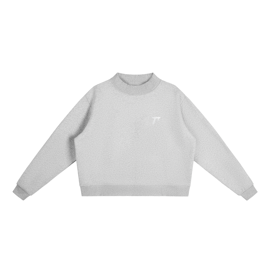 Trendz Essential Fleece Mock-Neck Crew Sweatshirt