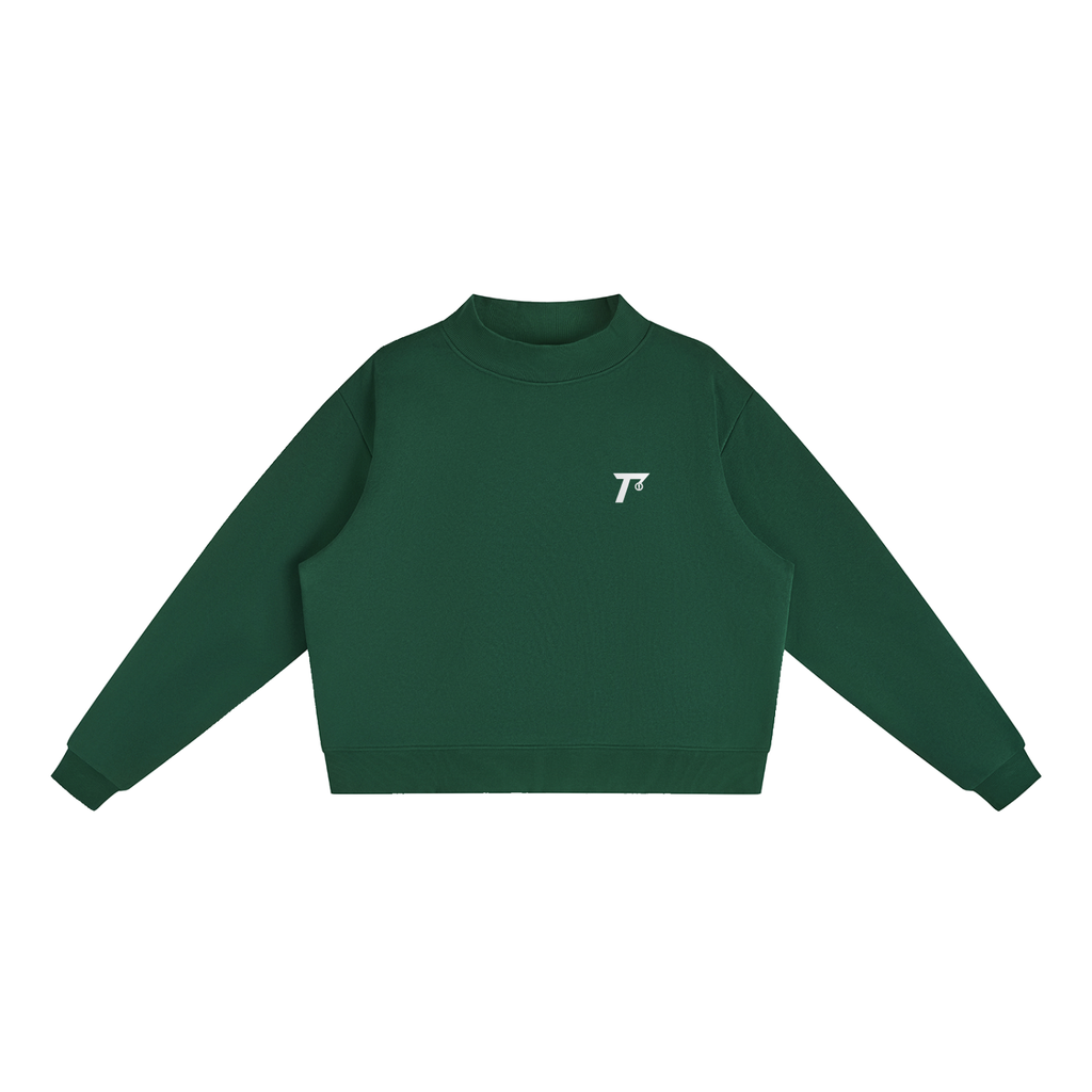 Trendz Essential Fleece Mock-Neck Crew Sweatshirt