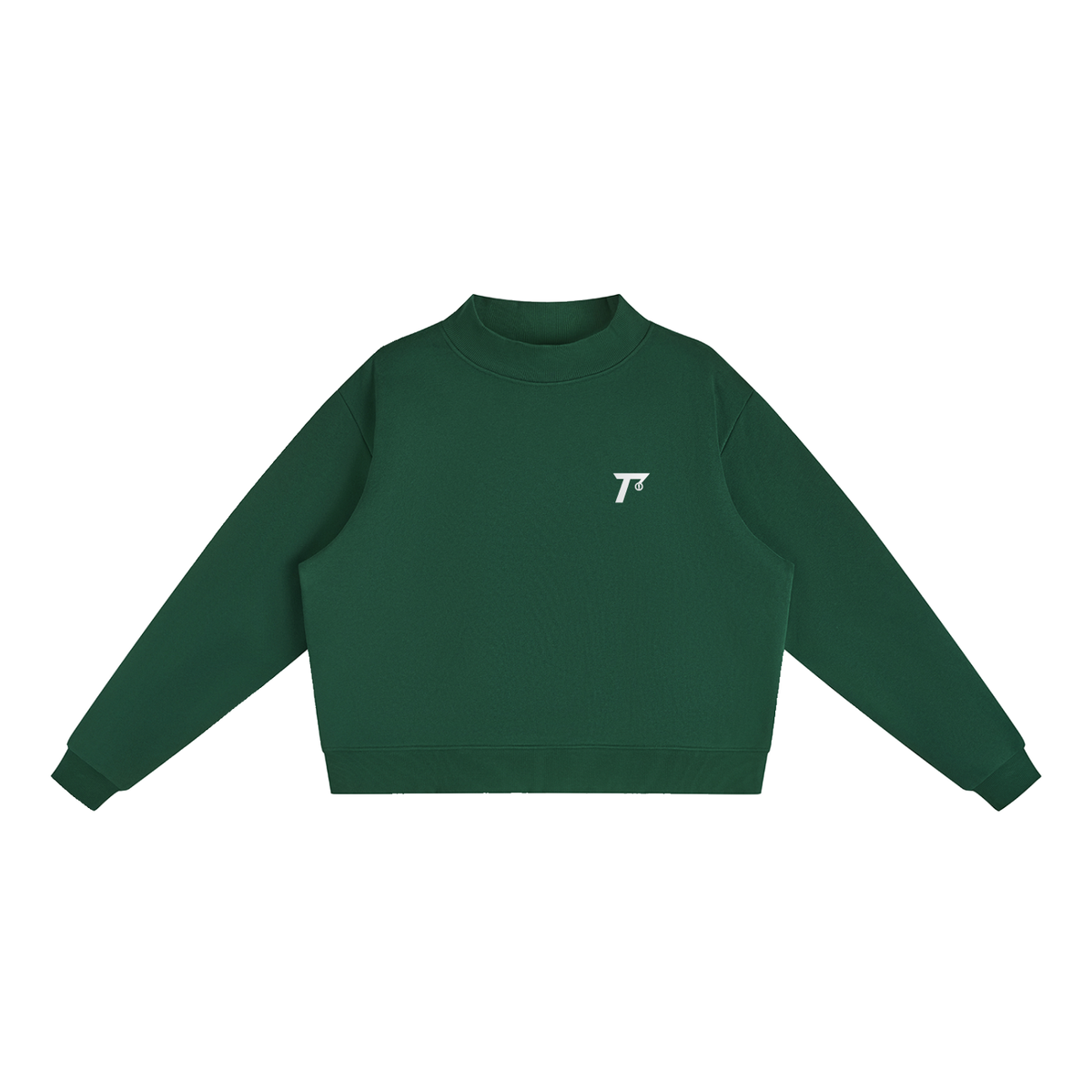 Trendz Essential Fleece Mock-Neck Crew Sweatshirt