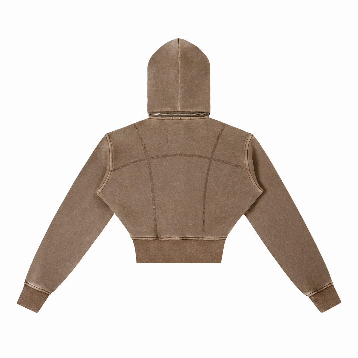 Trendz Vintage Washed Cropped Fleece Hoodie