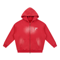 Trendz Sunfade Two-way Zipper Boxy Fleece Hoodie