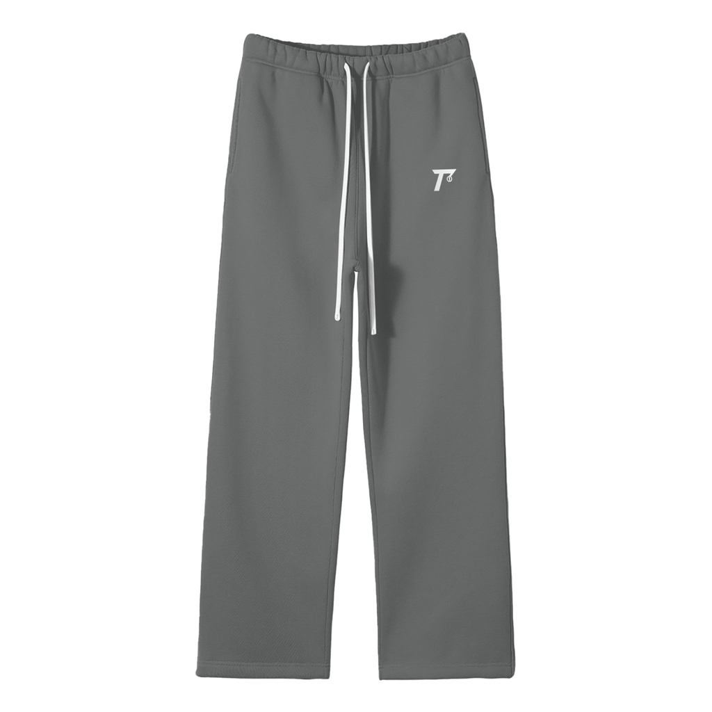 Trendz Unisex Solid Color Fleece Straight Leg Pants