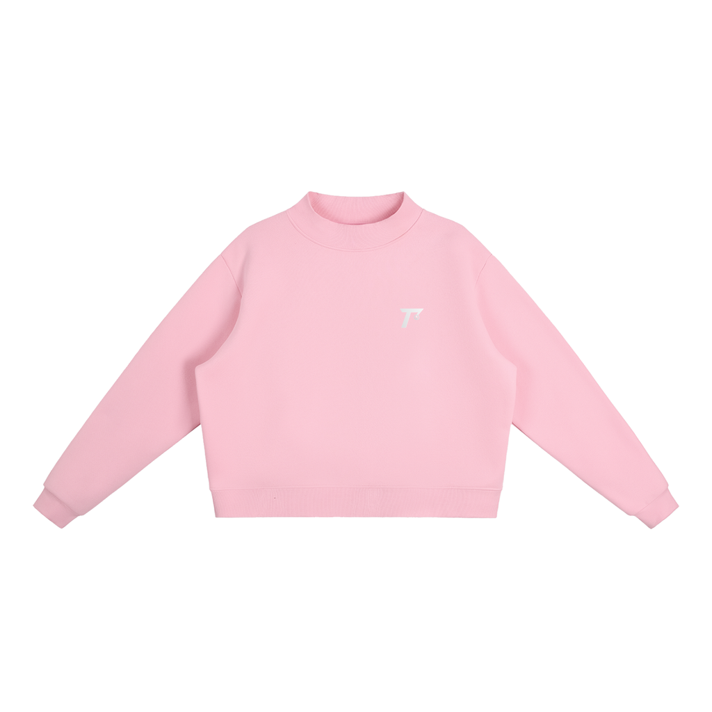 Trendz Essential Fleece Mock-Neck Crew Sweatshirt