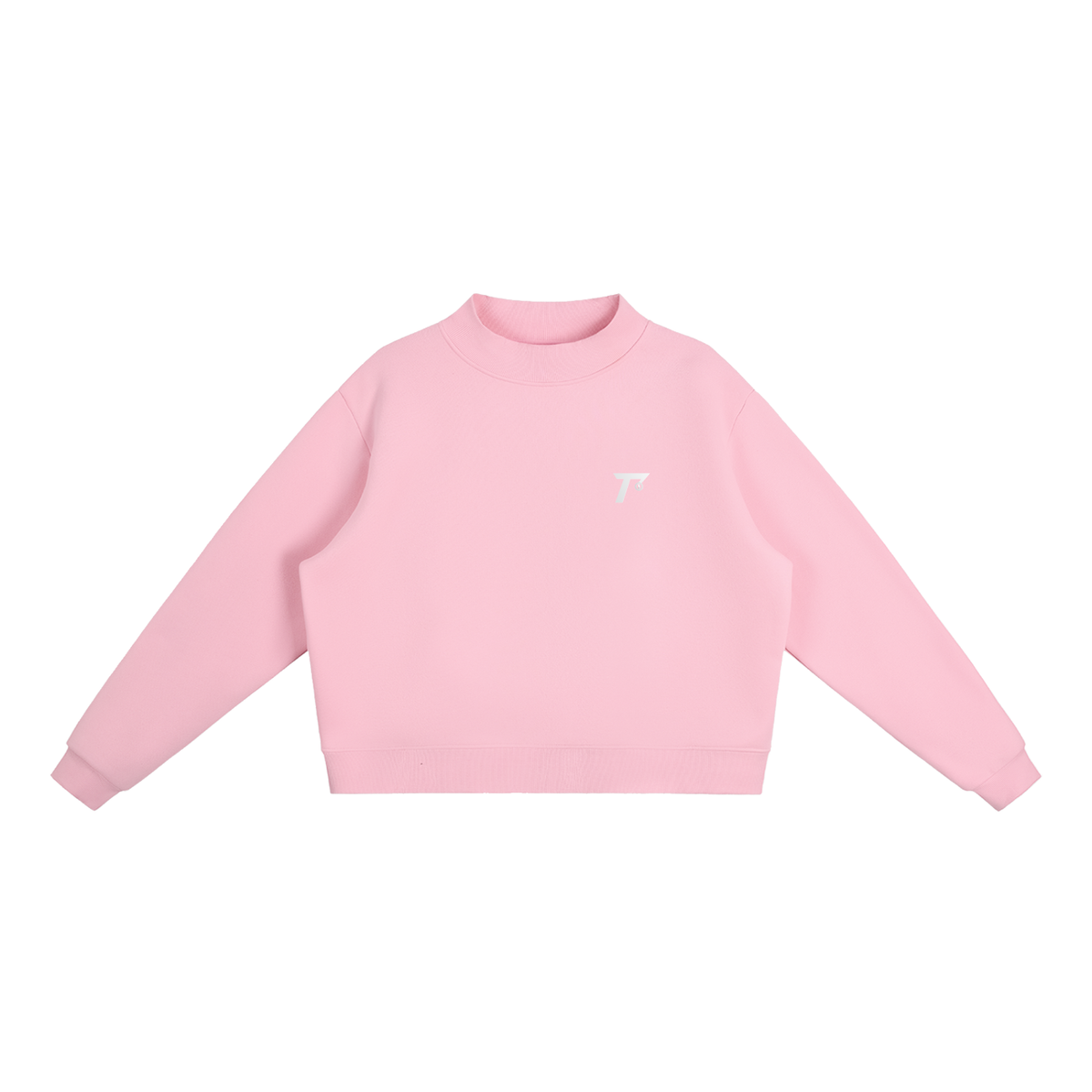 Trendz Essential Fleece Mock-Neck Crew Sweatshirt