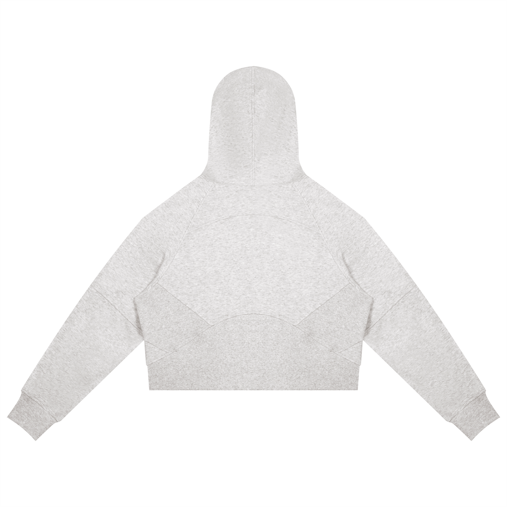 Cropped Zip-Through Hoodie
