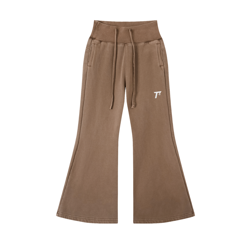Trendz Vintage Washed Flared Fleece Pants