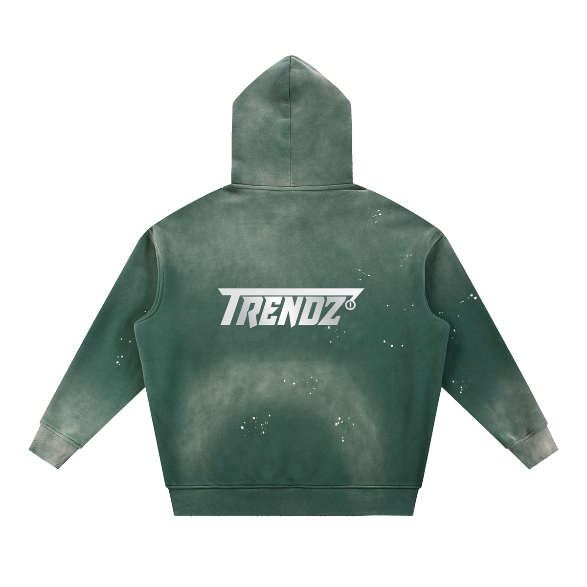 Trendz Vintage Washed Frayed Fleece Hoodie