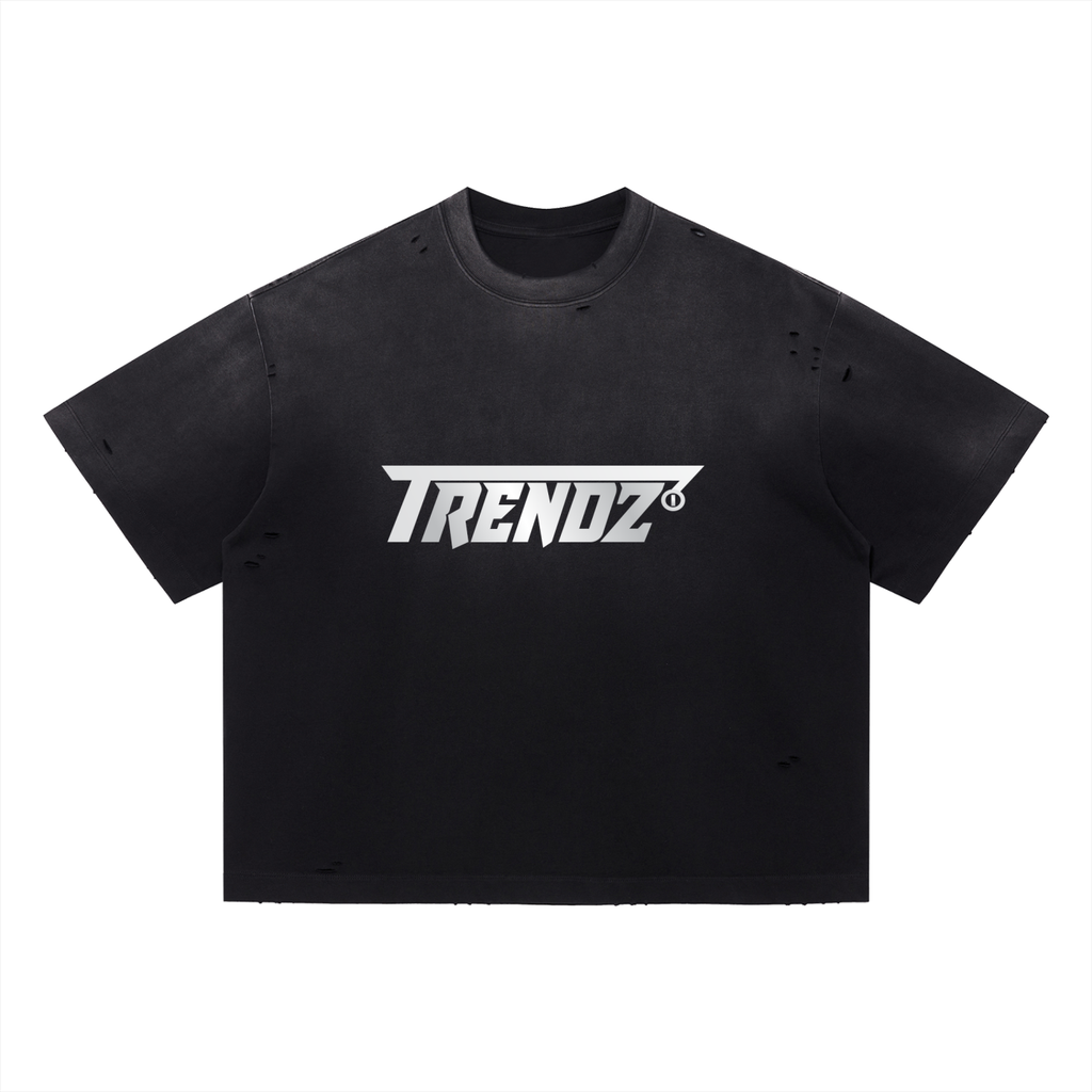 Trendz Vintage Washed Distressed Boxy Oversized T-Shirt