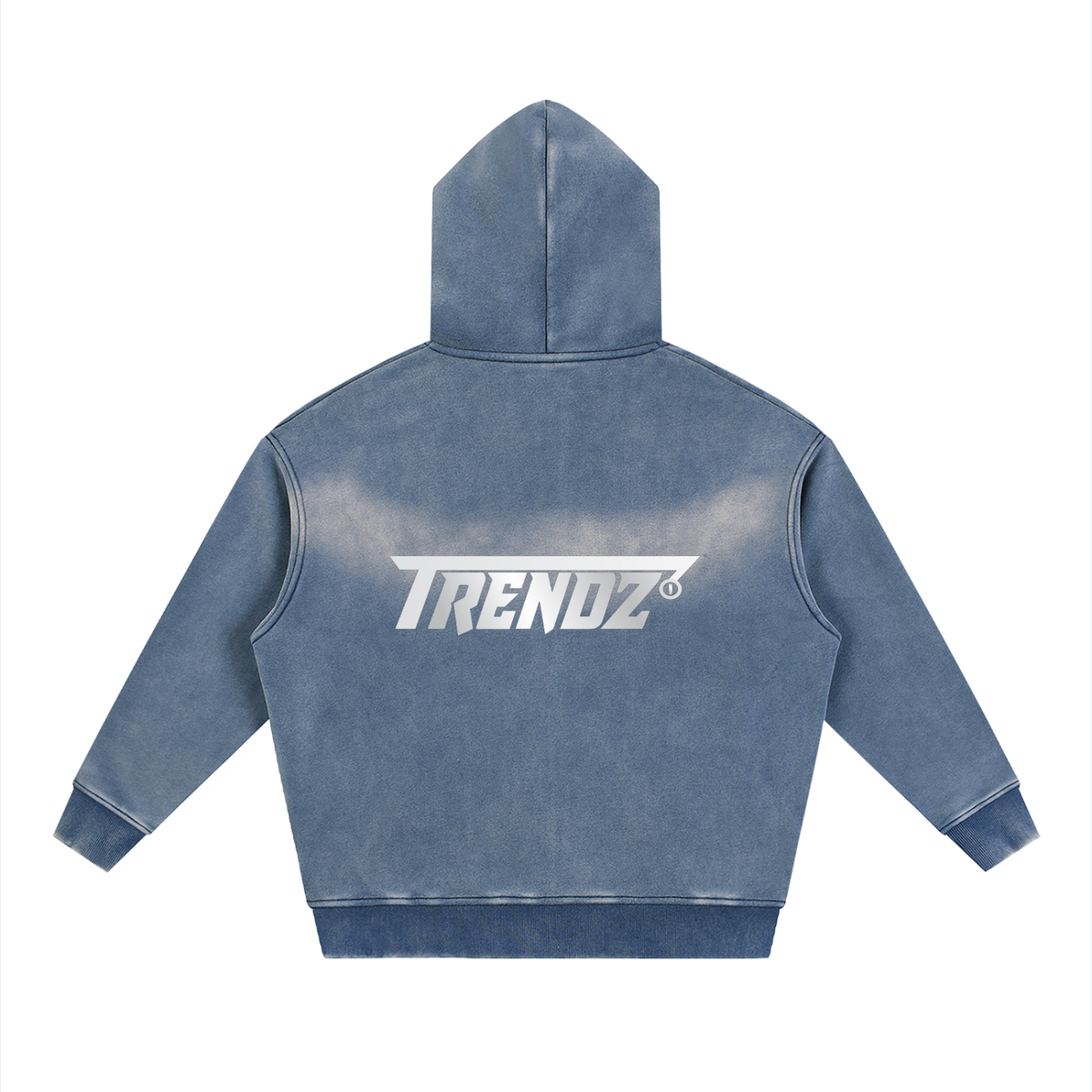 Trendz Sunfade Two-way Zipper Boxy Fleece Hoodie