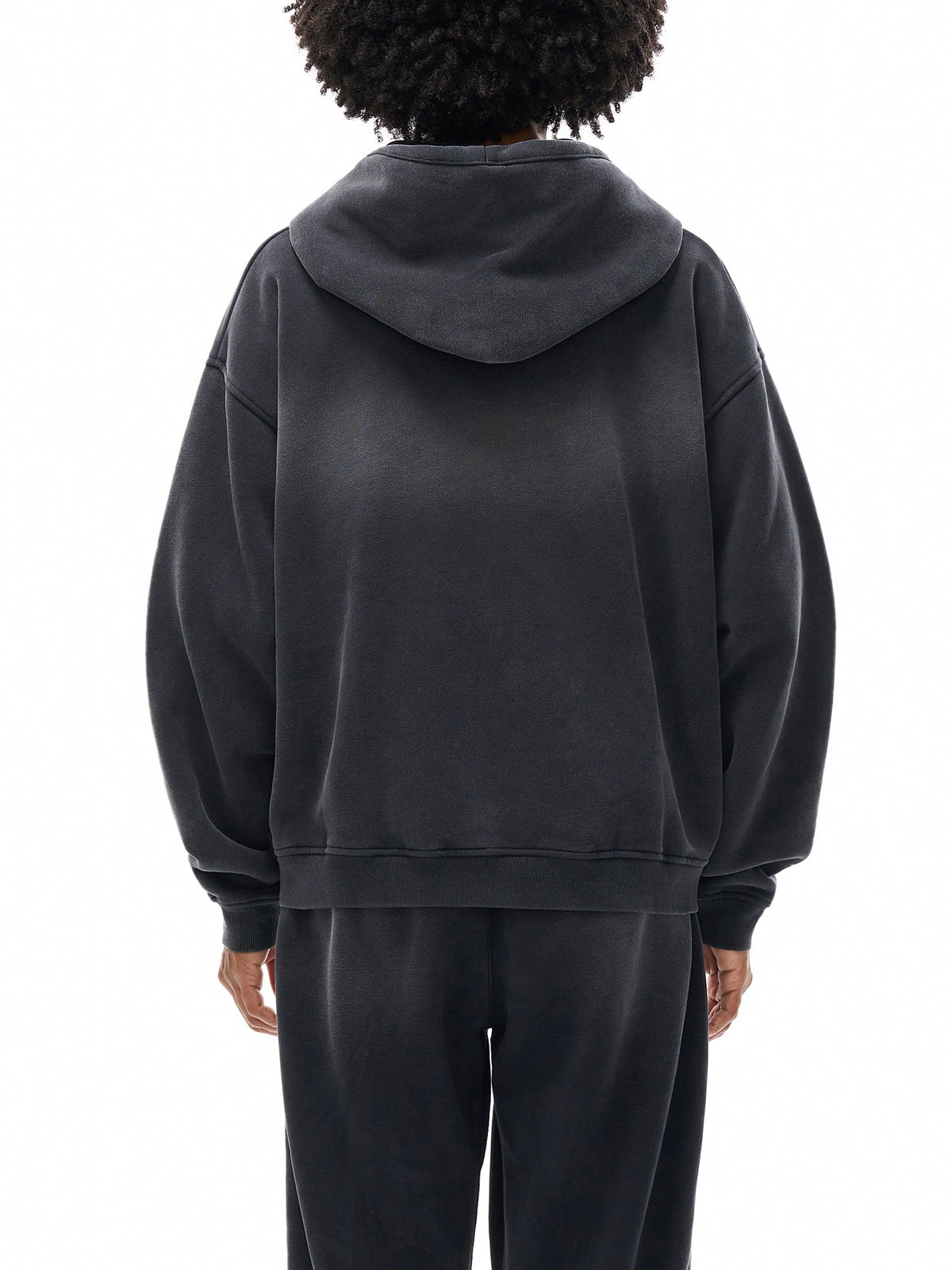 Trendz Sunfade Two-way Zipper Boxy Fleece Hoodie