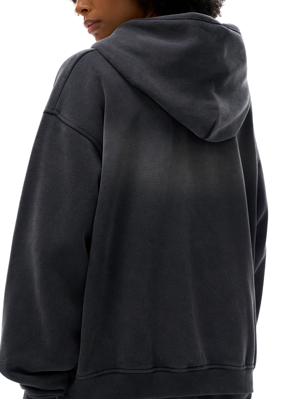 Trendz Sunfade Two-way Zipper Boxy Fleece Hoodie