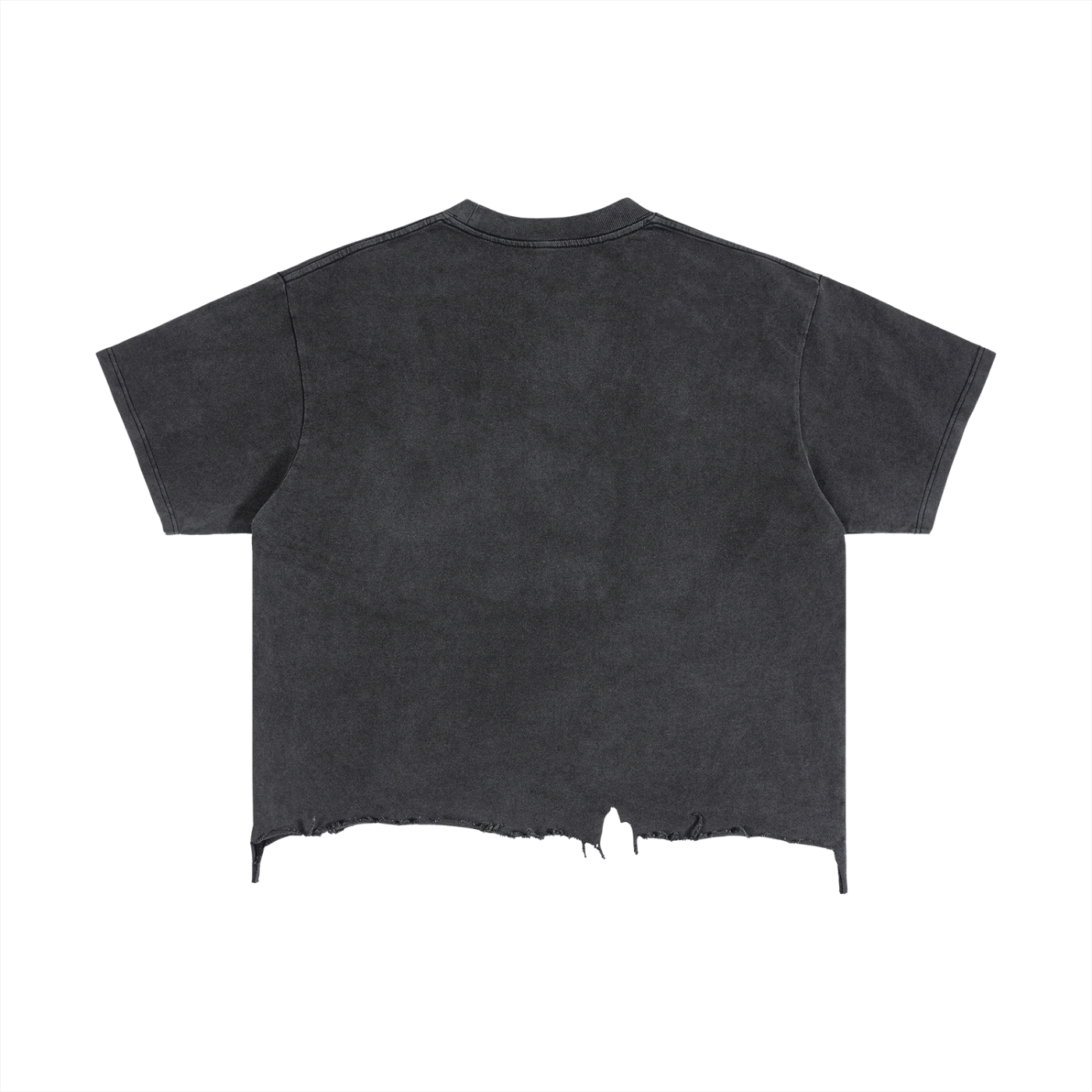 Trendz Vintage Wash Boxy Distressed Hem T-Shirt
