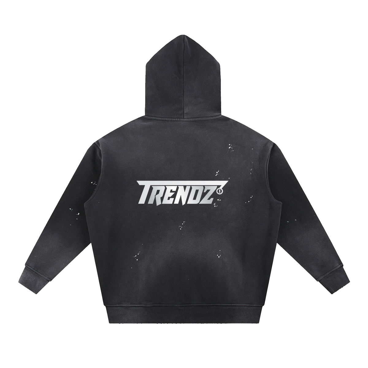 Trendz Vintage Washed Frayed Fleece Hoodie