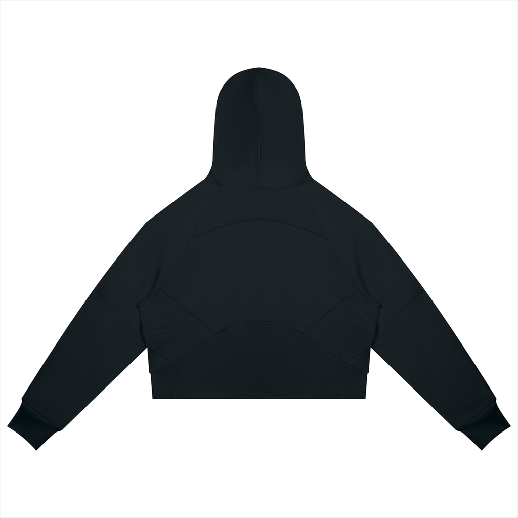 Trendz Cropped Zip-Through Hoodie