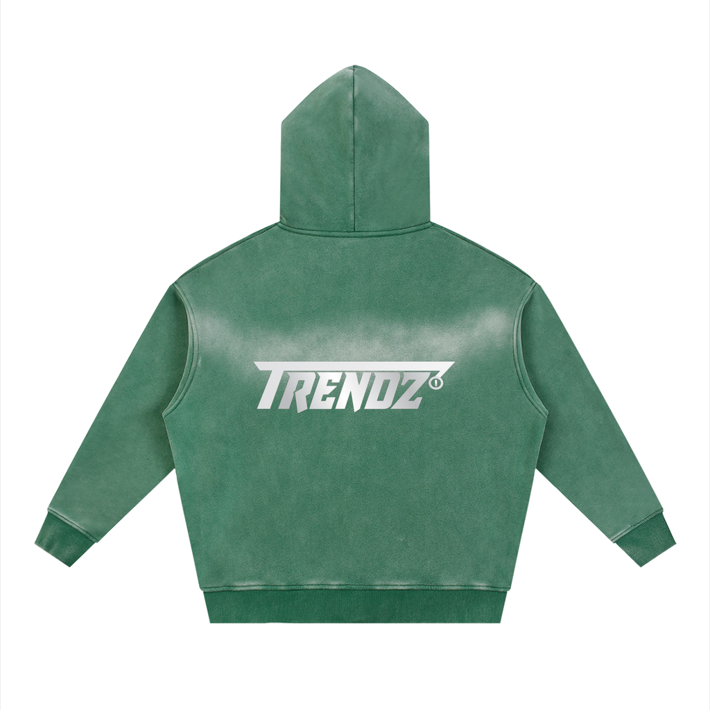 Trendz Sunfade Two-way Zipper Boxy Fleece Hoodie