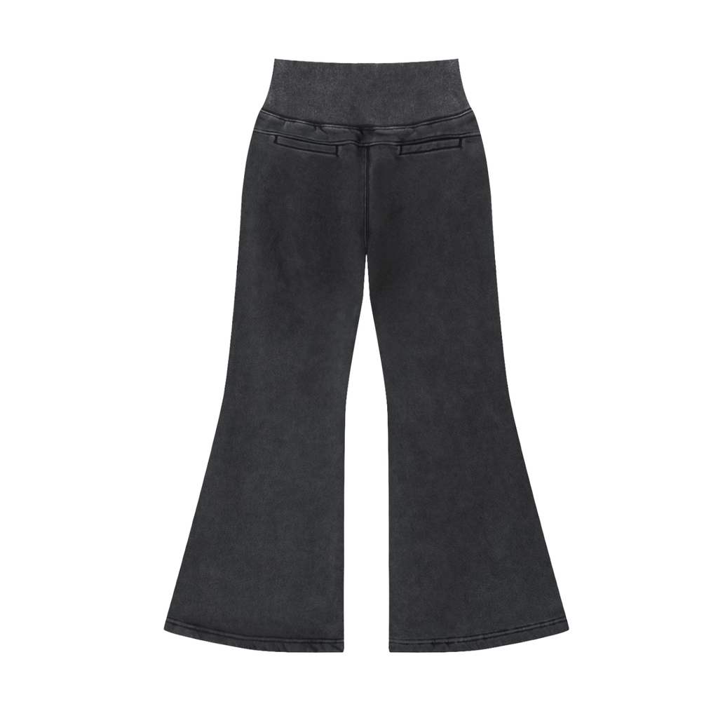 Trendz Vintage Washed Flared Fleece Pants