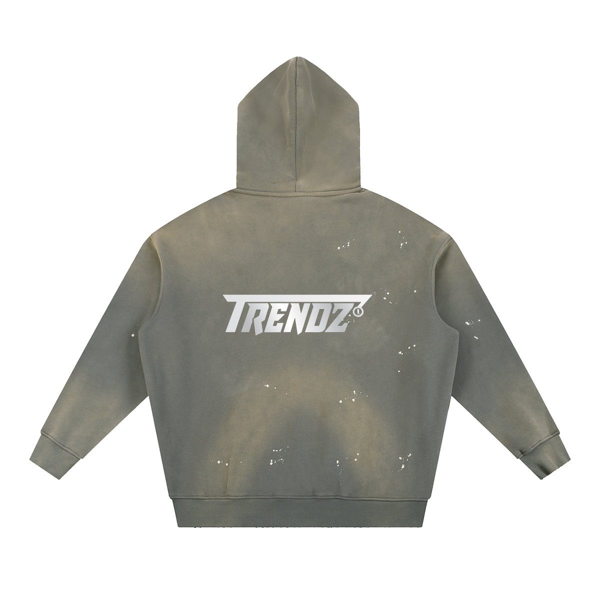 Trendz Vintage Washed Frayed Fleece Hoodie