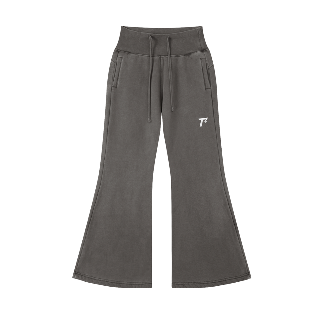 Trendz Vintage Washed Flared Fleece Pants