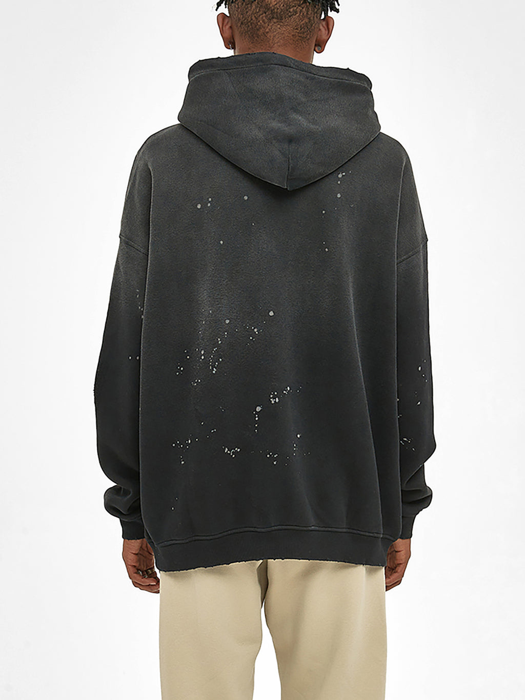 Trendz Vintage Washed Frayed Fleece Hoodie