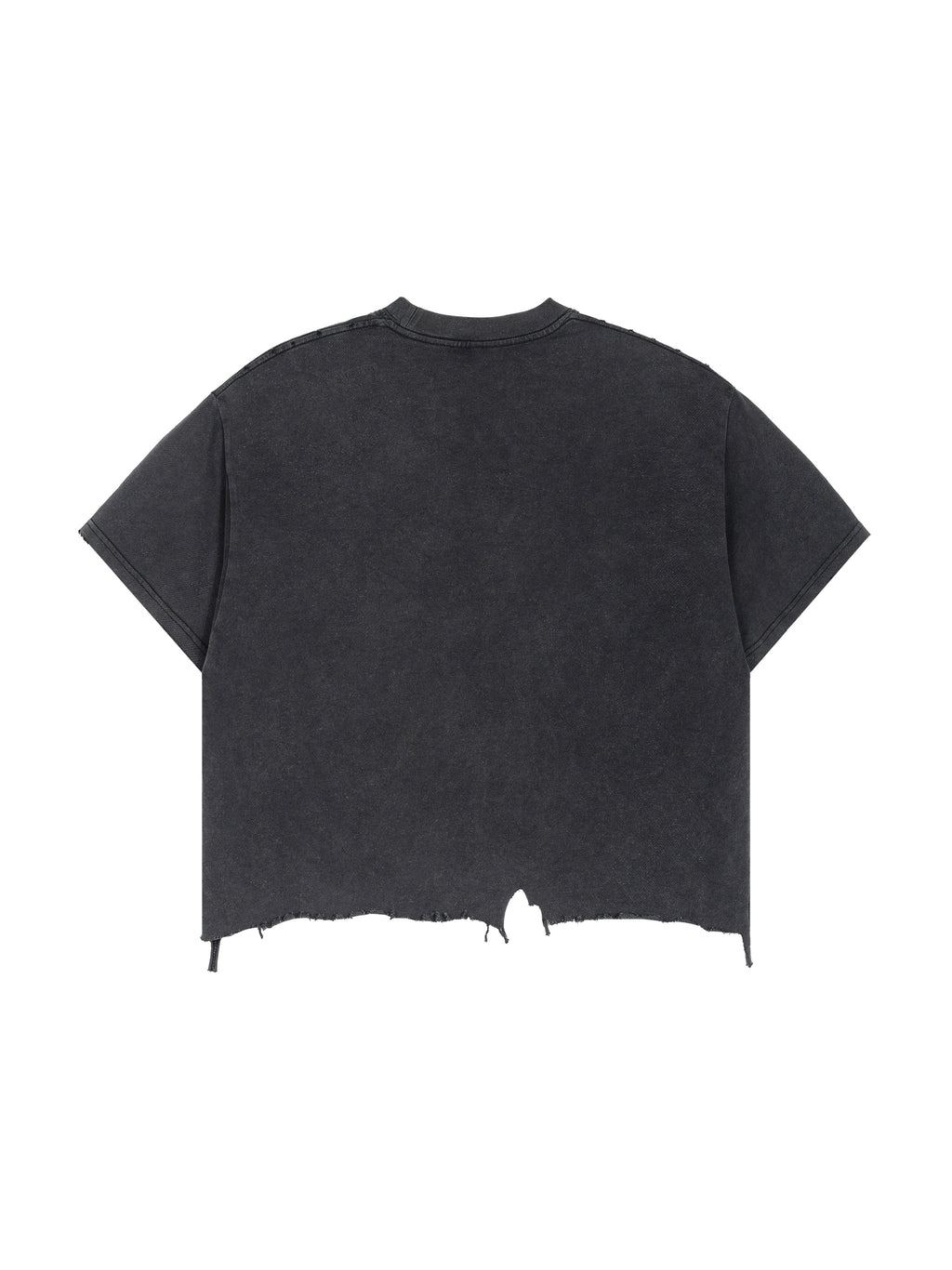 Trendz Vintage Wash Boxy Distressed Hem T-Shirt