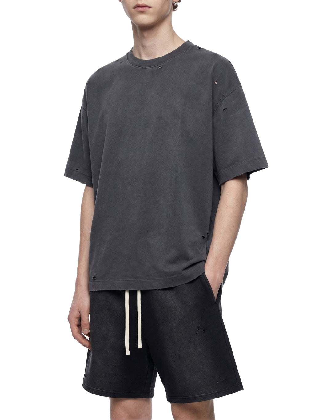 Trendz Vintage Washed Distressed Boxy Oversized T-Shirt
