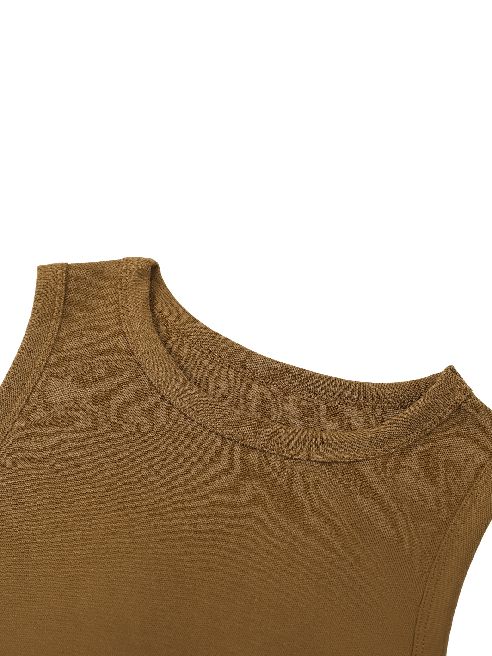 Trendz Women's Tight Crewneck Crop Tank Top