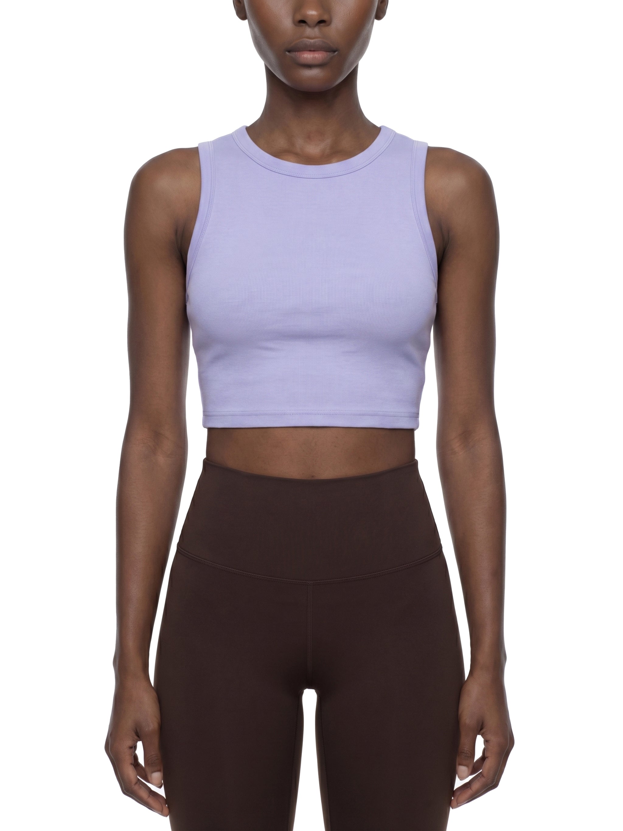 Trendz Women's Tight Crewneck Crop Tank Top