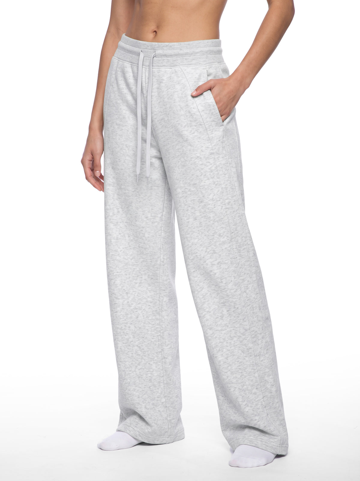 Trendz Women's Wide Leg Fleece Sweatpants