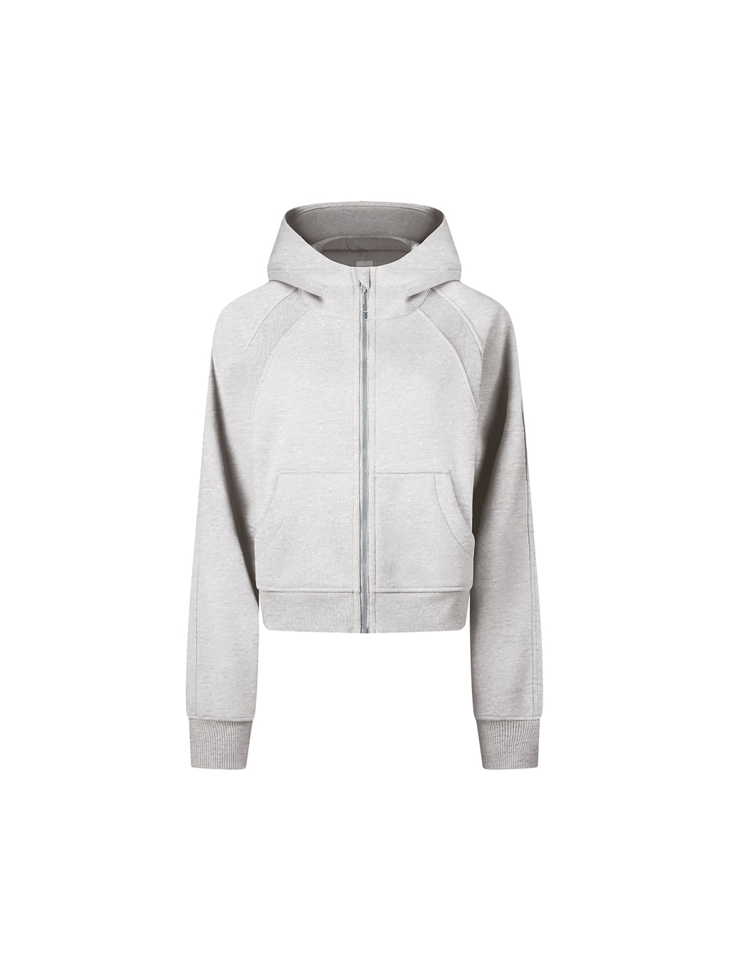 Cropped Zip-Through Hoodie